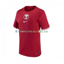 Maglia Qatar Divisa Home Mondiali 2022 Manica Corta ,Uomo