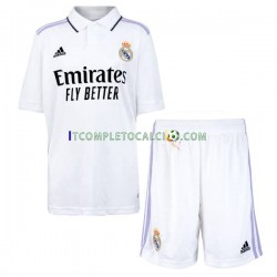 Maglia Real Madrid Divisa Home 2022-2023 Manica Corta ,Bambino