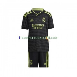 Maglia Real Madrid Terza Divisa 2022-2023 Manica Corta ,Bambino