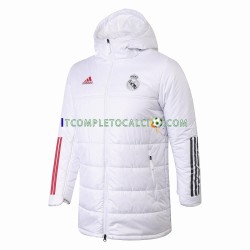 Real Madrid Bianco Giacca con Cappuccio Fleece ,Uomo