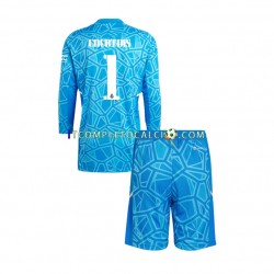 Maglia Real Madrid Courtois 1 Portiere Divisa Home 2022-2023 Manica Lunga ,Bambino