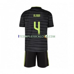 Maglia Real Madrid David Alaba 4 Terza Divisa 2022-2023 Manica Corta ,Bambino