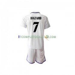 Maglia Real Madrid Eden Hazard 7 Divisa Home 2022-2023 Manica Corta ,Bambino