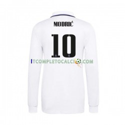 Maglia Real Madrid Modrić 10 Divisa Home 2022-2023 Manica Lunga ,Uomo