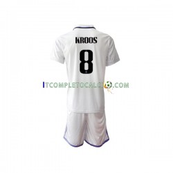Maglia Real Madrid Toni Kroos 8 Divisa Home 2022-2023 Manica Corta ,Bambino