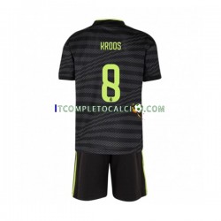 Maglia Real Madrid Toni Kroos 8 Terza Divisa 2022-2023 Manica Corta ,Bambino