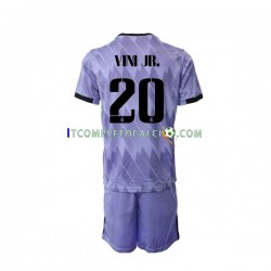 Maglia Real Madrid Vinicius Junior 20 Divisa Away 2022-2023 Manica Corta ,Bambino