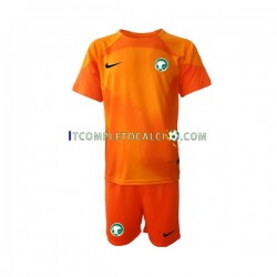 Maglia Arabia Saudita Portiere Divisa Away Mondiali 2022 Manica Corta ,Bambino