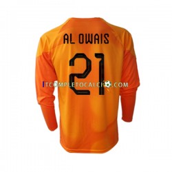 Maglia Arabia Saudita Mohammed Al-Owais 21 Portiere Divisa Away Mondiali 2022 Manica Lunga ,Uomo
