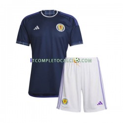 Maglia Scozia Divisa Home 2022-2023 Manica Corta ,Bambino
