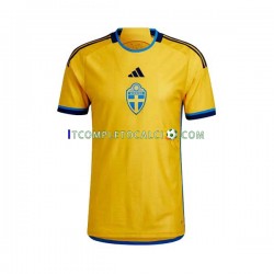 Maglia Svezia Divisa Home 2022 Manica Corta ,Uomo