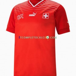 Maglia Svizzera Divisa Home Mondiali 2022 Manica Corta ,Uomo