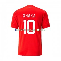 Maglia Svizzera Xhaka 10 Divisa Home Mondiali 2022 Manica Corta ,Uomo