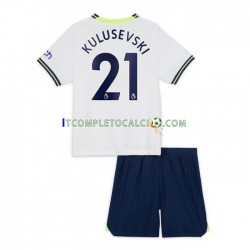 Maglia Tottenham Hotspur Dejan Kulusevski 21 Divisa Home 2022-2023 Manica Corta ,Bambino