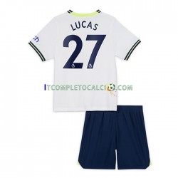 Maglia Tottenham Hotspur Lucas Moura 27 Divisa Home 2022-2023 Manica Corta ,Bambino