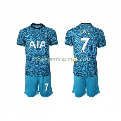 Maglia Tottenham Hotspur Son Heung-min 7 Terza Divisa 2022-2023 Manica Corta ,Bambino