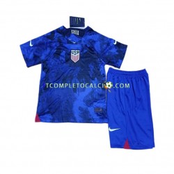 Maglia Stati Uniti Divisa Away Mondiali 2022 Manica Corta ,Bambino
