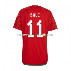 Maglia Galles Bale 11 Divisa Home Mondiali 2022 Manica Corta ,Uomo
