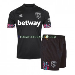 Maglia West Ham United Divisa Away 2022-2023 Manica Corta ,Bambino