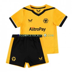 Maglia Wolverhampton Wanderers Divisa Home 2022-2023 Manica Corta ,Bambino